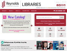 Tablet Screenshot of library.reynolds.edu