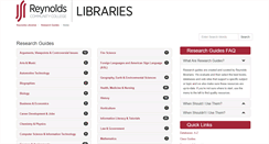 Desktop Screenshot of libguides.reynolds.edu