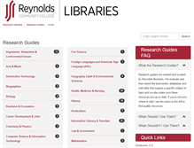 Tablet Screenshot of libguides.reynolds.edu